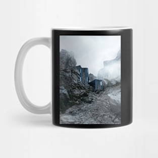 Buildings In The Foggy Mountains Mug